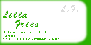 lilla fries business card